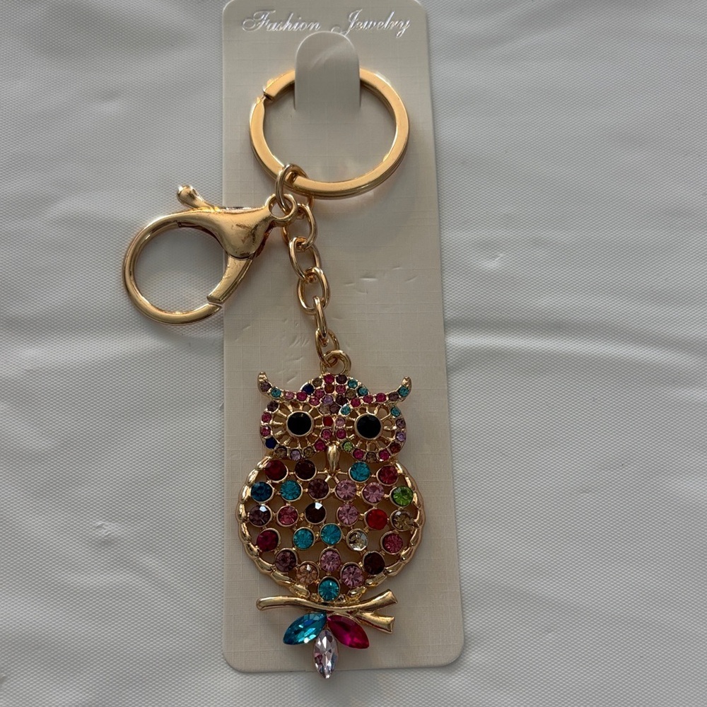 Fashion Jewelry Multicolor Owl Keychain